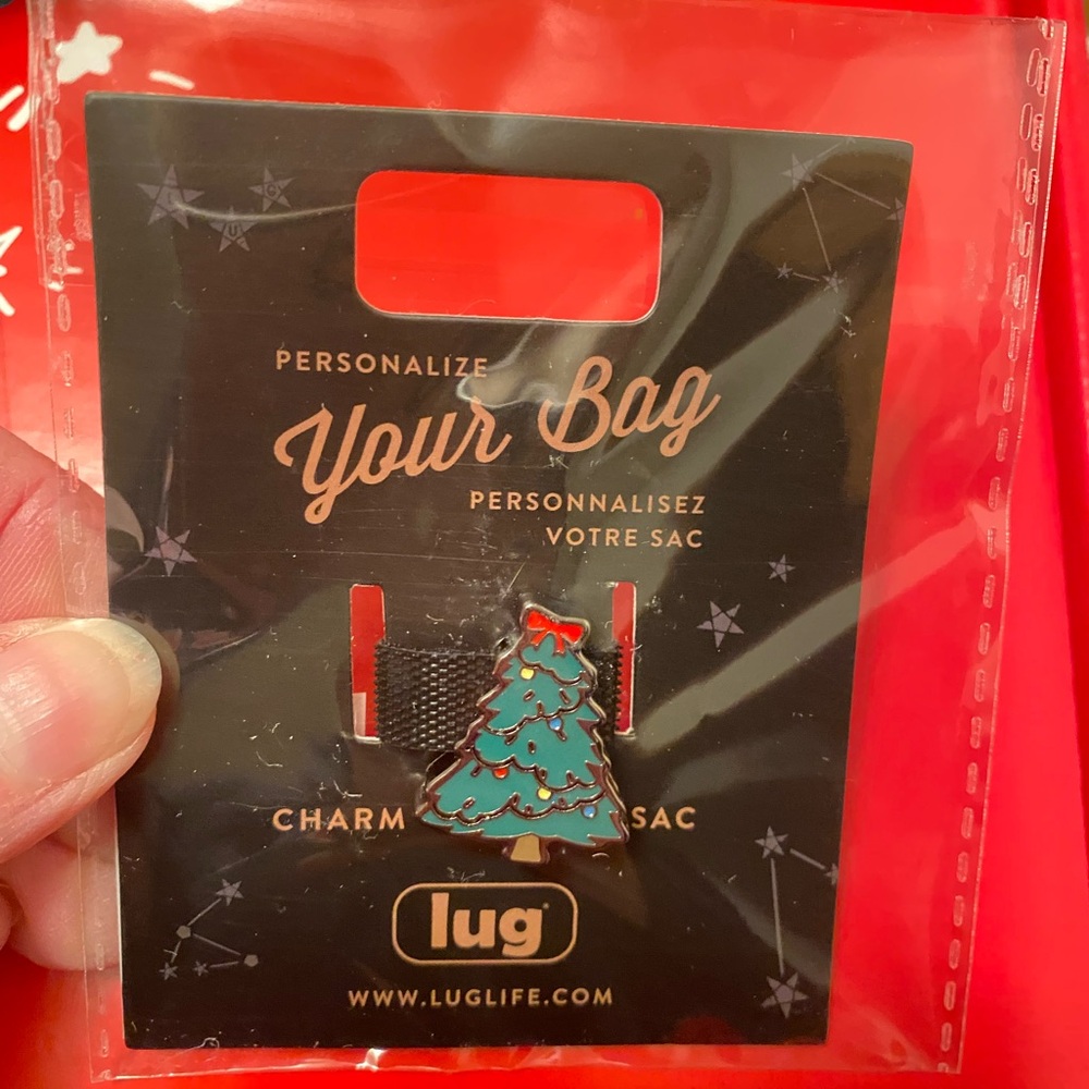 Lug Christmas Tree Bag Charm. NWT